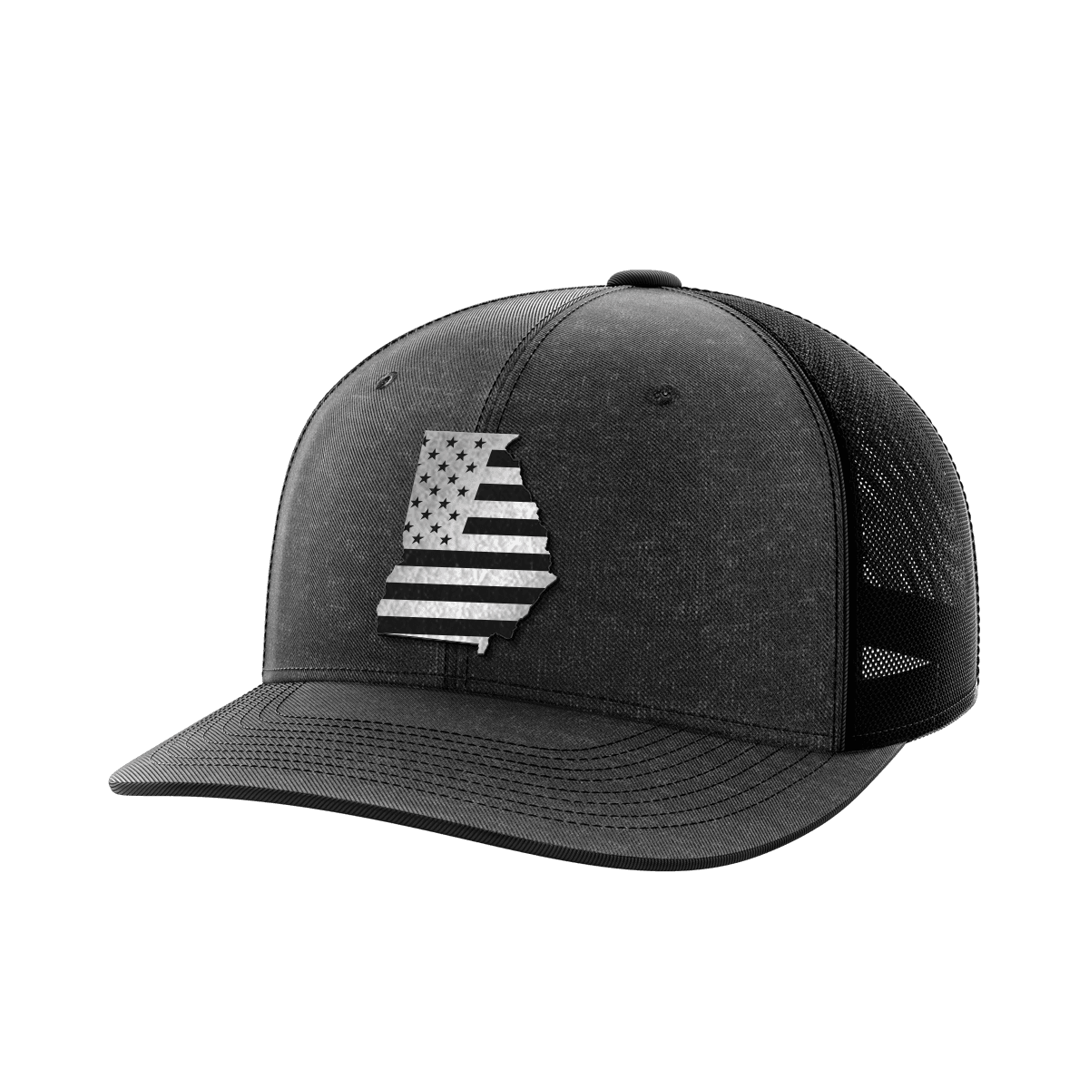 Georgia United Hats Hat Greater Half Heather Black/Black Black Leatherette Georgia