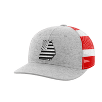 Thumbnail for Georgia United Hats Hat Greater Half Heather Grey/Flag Black Leatherette Georgia
