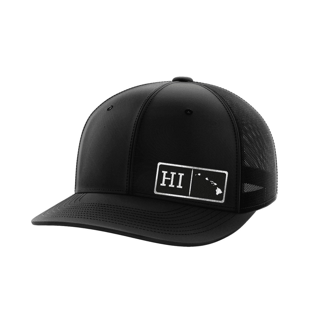 Hawaii Homegrown Hats Hat Greater Half Black/Black Black Leatherette Hawaii