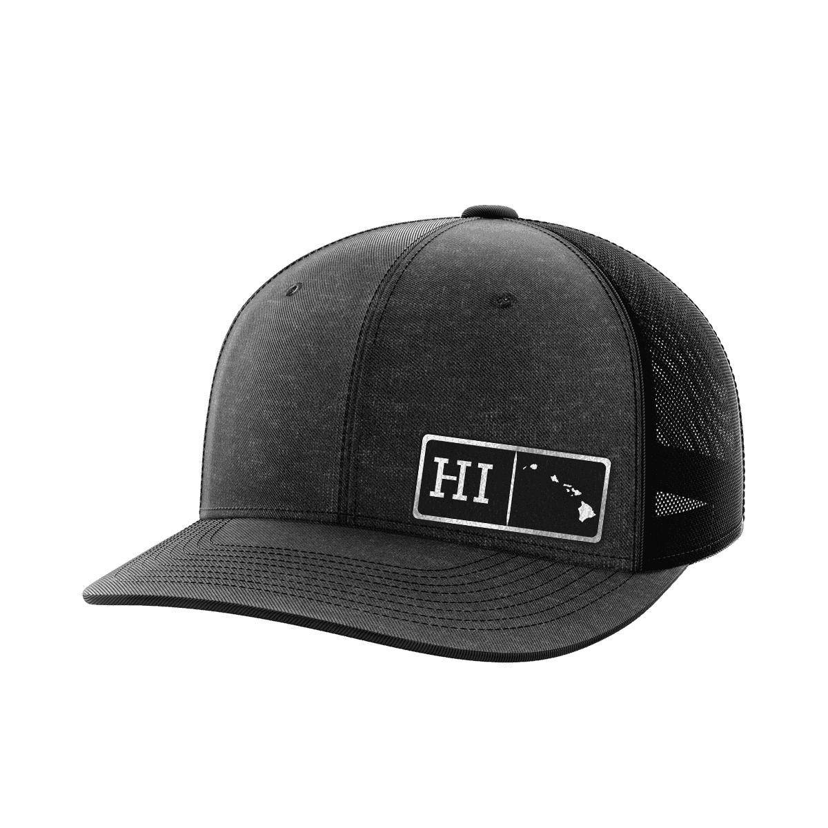 Hawaii Homegrown Hats Hat Greater Half Heather Black/Black Black Leatherette Hawaii