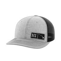 Thumbnail for Hawaii Homegrown Hats Hat Greater Half Heather Grey/Black Black Leatherette Hawaii