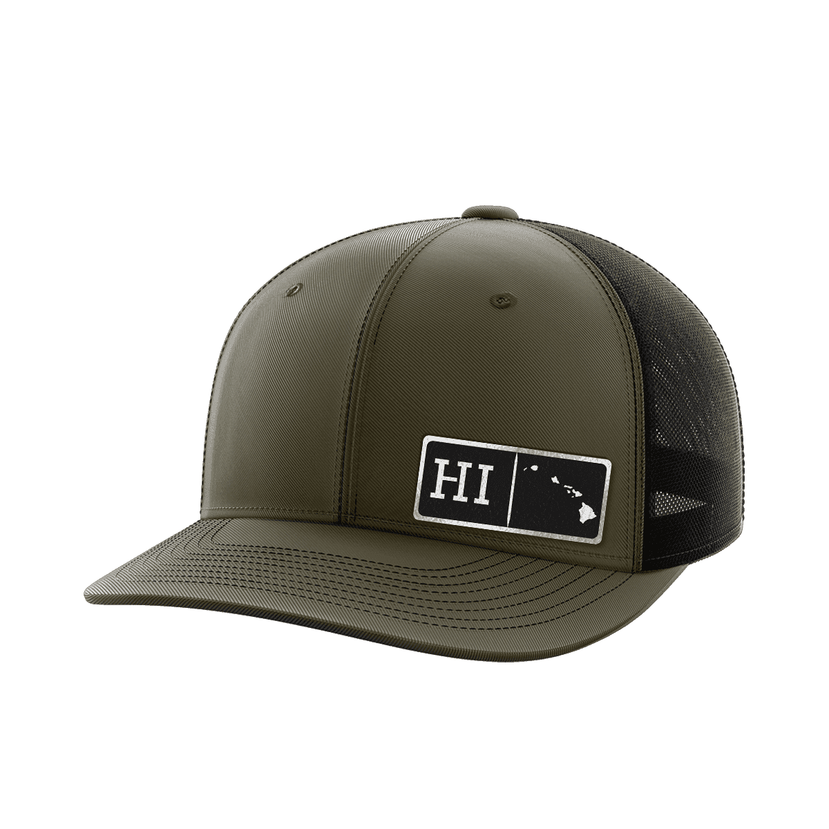 Hawaii Homegrown Hats Hat Greater Half OD Green/Black Black Leatherette Hawaii