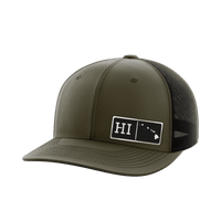 Thumbnail for Hawaii Homegrown Hats Hat Greater Half OD Green/Black Black Leatherette Hawaii