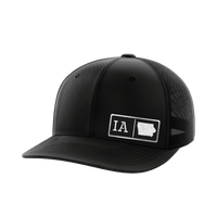 Thumbnail for Iowa Homegrown Hats Hat Greater Half Black/Black Black Leatherette Iowa