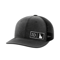 Thumbnail for Idaho Homegrown Hats Hat Greater Half Heather Black/Black Black Leatherette Idaho