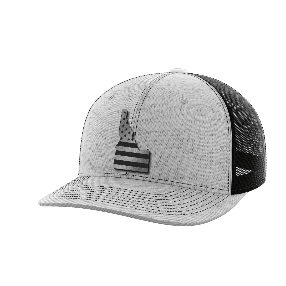 Idaho United Hats Hat Greater Half Heather Grey/Black Black Leatherette Idaho