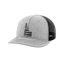 Thumbnail for Idaho United Hats Hat Greater Half Heather Grey/Black Black Leatherette Idaho