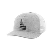 Thumbnail for Idaho United Hats Hat Greater Half Heather Grey/White Black Leatherette Idaho