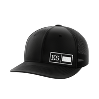 Thumbnail for Kansas Homegrown Hats Hat Greater Half Black/Black Black Leatherette Kansas