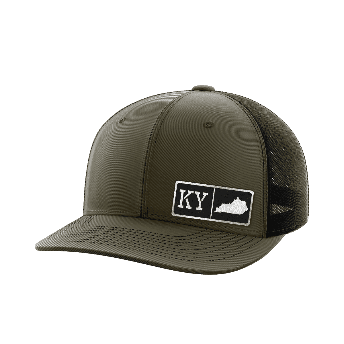 Kentucky Homegrown Hats Hat Greater Half OD Green/Black Black Leatherette Kentucky