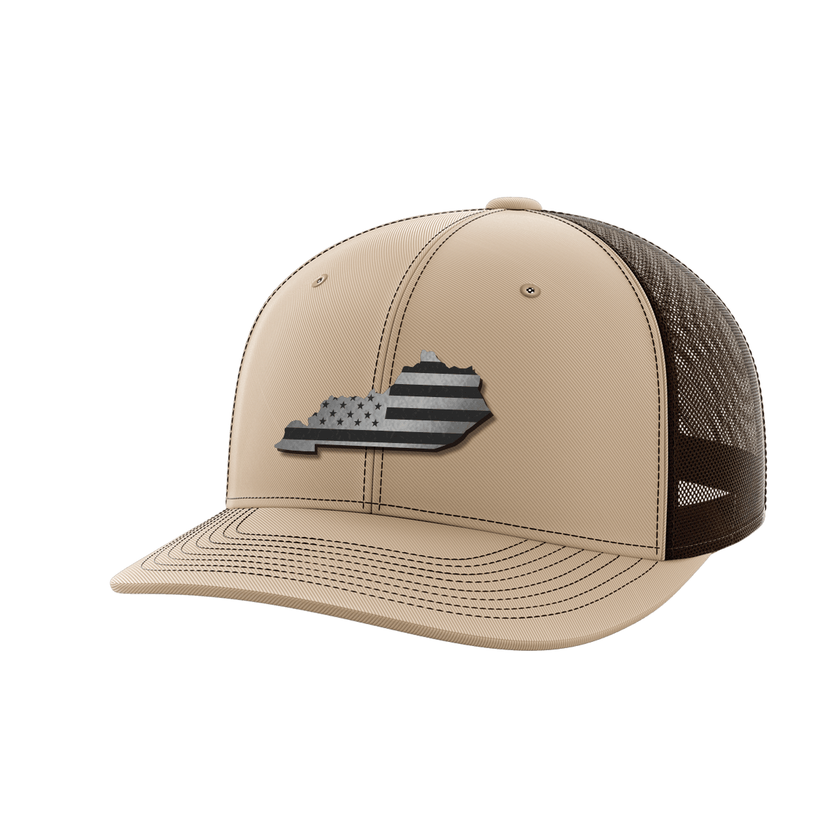 Kentucky United Hats Hat Greater Half Khaki/Coffee Black Leatherette Kentucky