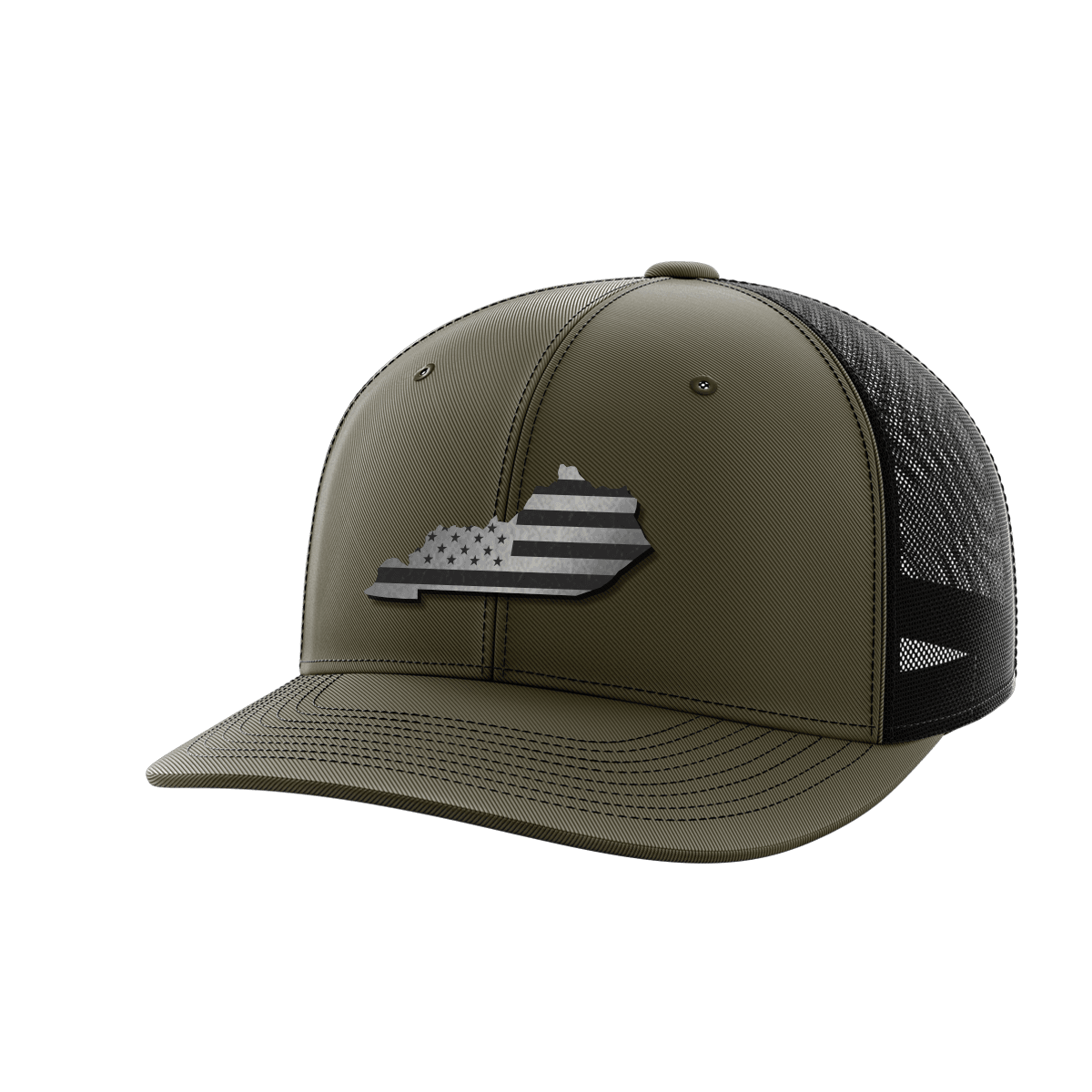 Kentucky United Hats Hat Greater Half OD Green/Black Black Leatherette Kentucky