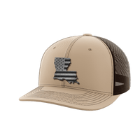 Thumbnail for Louisiana United Hats Hat Greater Half Khaki/Coffee Black Leatherette Louisiana