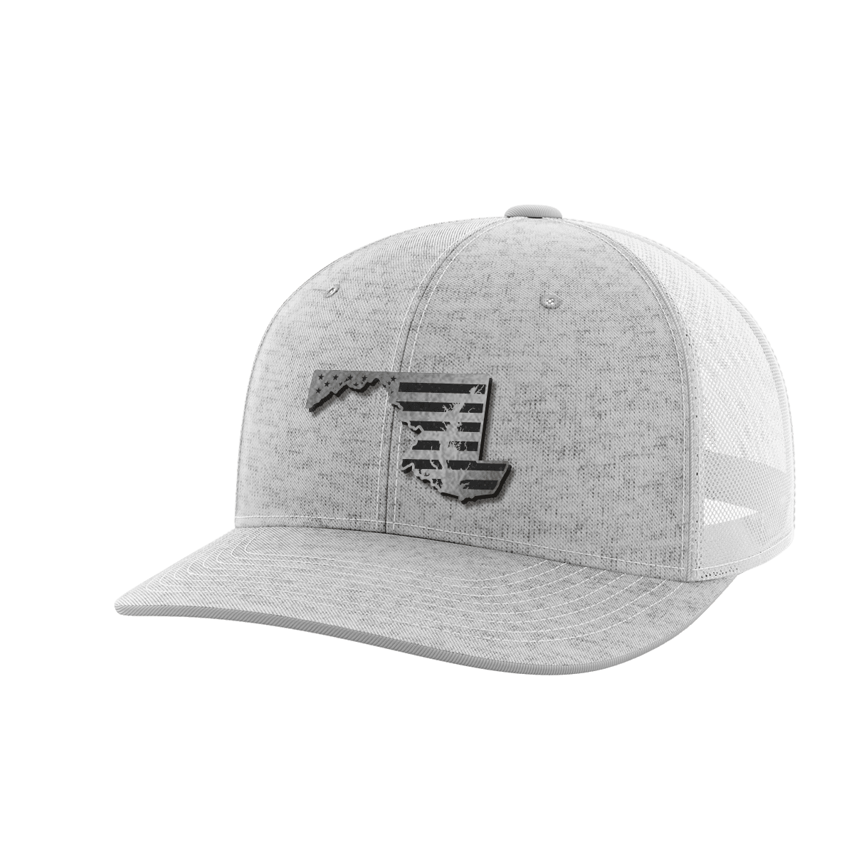Maryland United Hats Hat Greater Half Heather Grey/White Black Leatherette Maryland