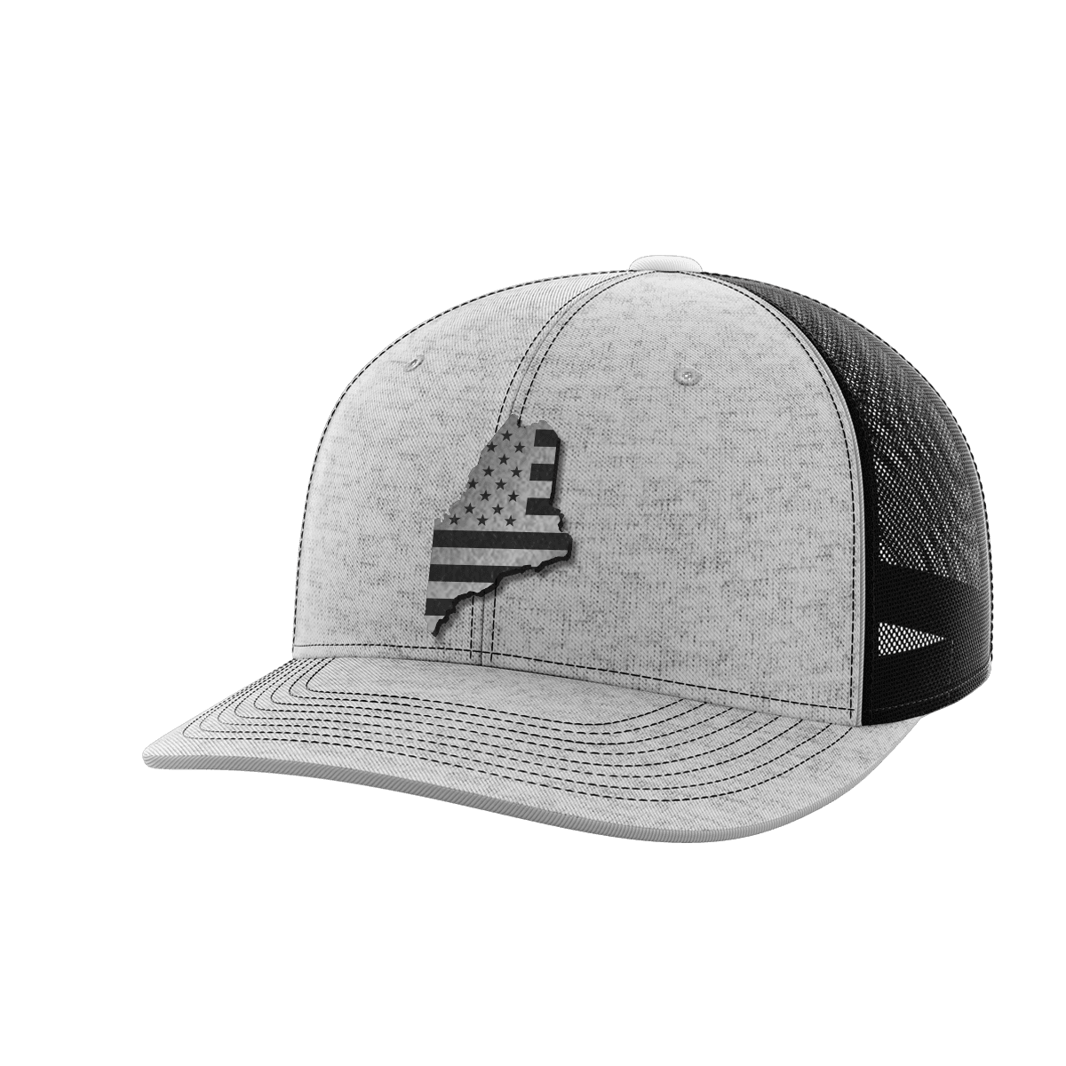 Maine United Hats Hat Greater Half Heather Grey/Black Black Leatherette Maine