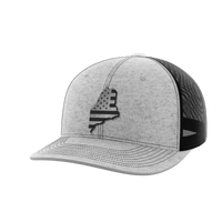 Thumbnail for Maine United Hats Hat Greater Half Heather Grey/Black Black Leatherette Maine