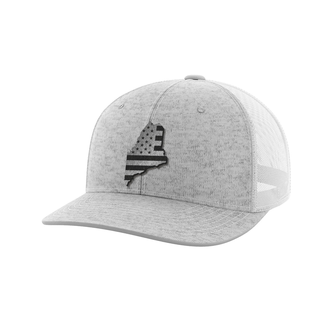 Maine United Hats Hat Greater Half Heather Grey/White Black Leatherette Maine