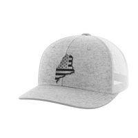 Thumbnail for Maine United Hats Hat Greater Half Heather Grey/White Black Leatherette Maine