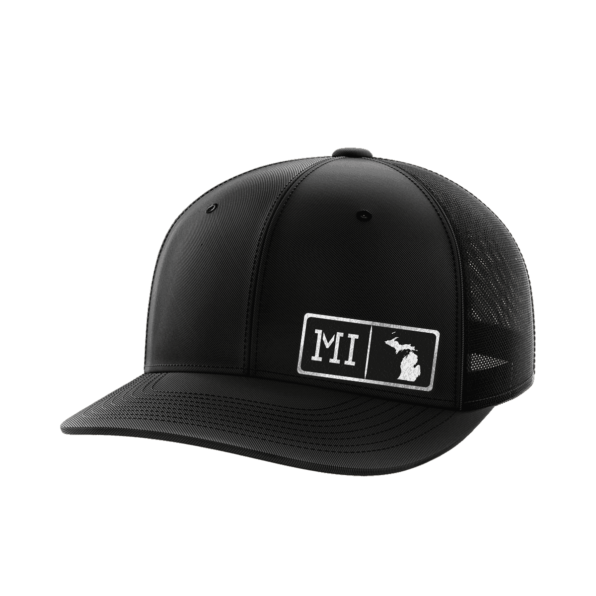 Michigan Homegrown Hats Hat Greater Half Black/Black Black Leatherette Michigan