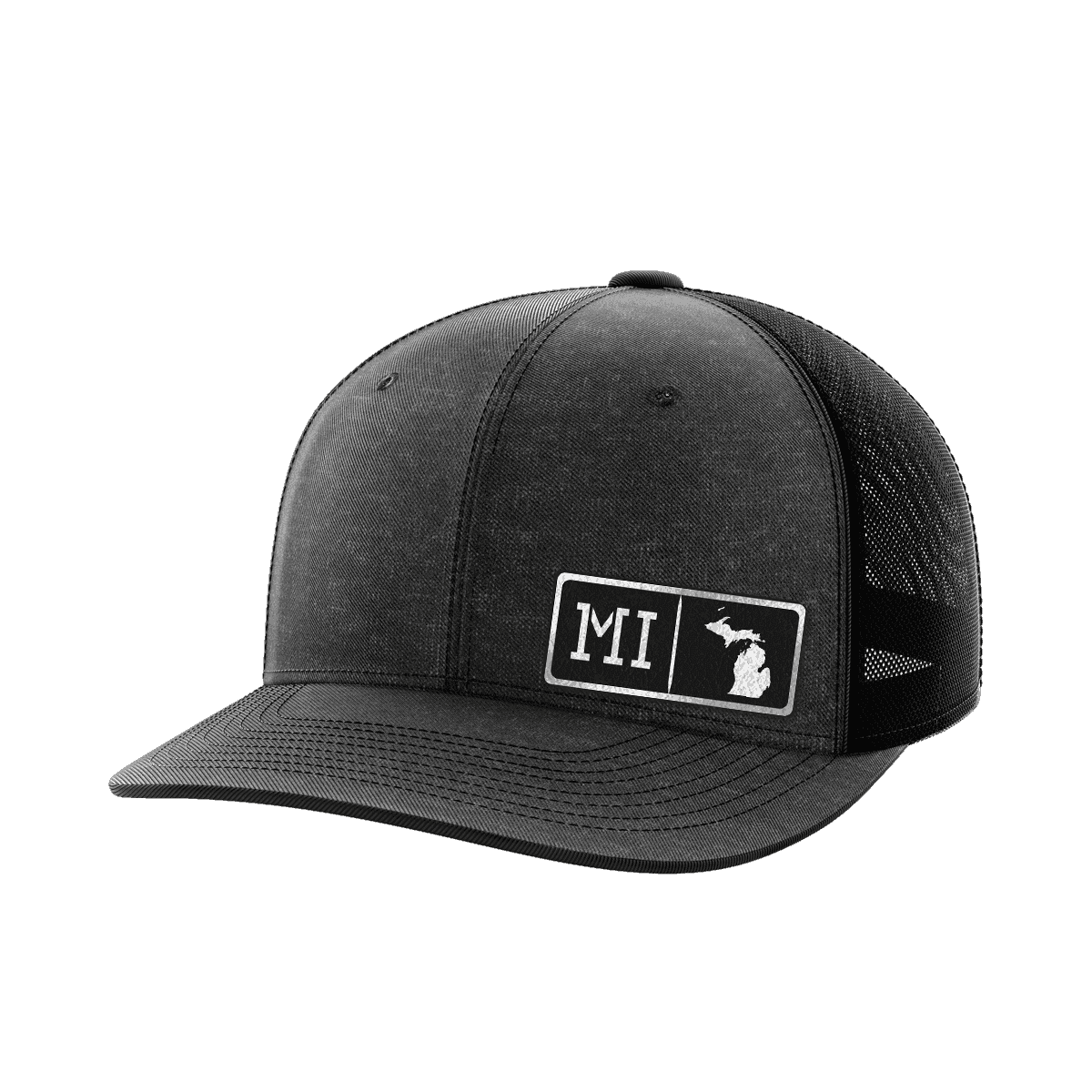 Michigan Homegrown Hats Hat Greater Half Heather Black/Black Black Leatherette Michigan