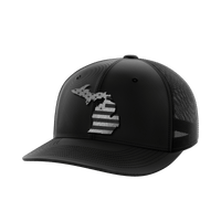 Thumbnail for Michigan United Hats Hat Greater Half Black/Black Black Leatherette Michigan