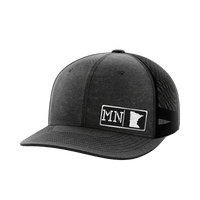 Thumbnail for Minnesota Homegrown Hats Hat Greater Half Heather Black/Black Black Leatherette Minnesota