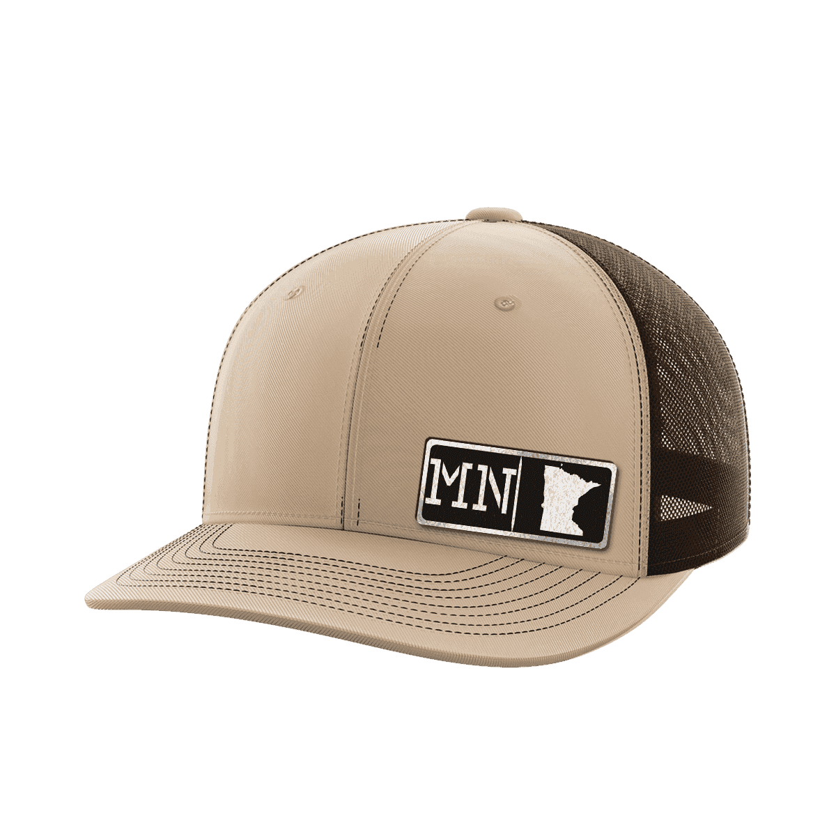 Minnesota Homegrown Hats Hat Greater Half Khaki/Coffee Black Leatherette Minnesota