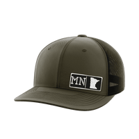 Thumbnail for Minnesota Homegrown Hats Hat Greater Half OD Green/Black Black Leatherette Minnesota