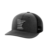 Thumbnail for Minnesota United Hats Hat Greater Half Heather Black/Black Black Leatherette Minnesota