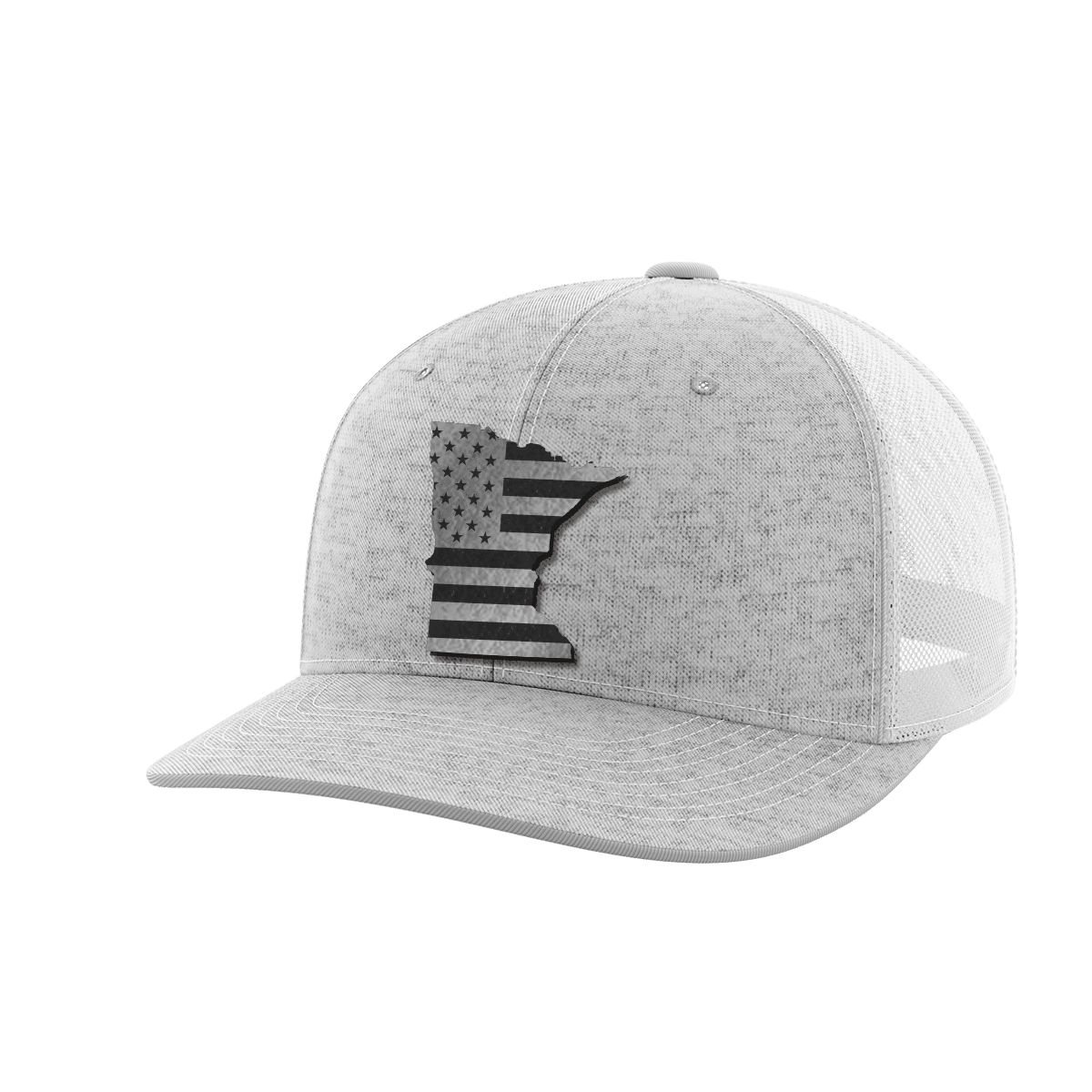 Minnesota United Hats Hat Greater Half Heather Grey/White Black Leatherette Minnesota