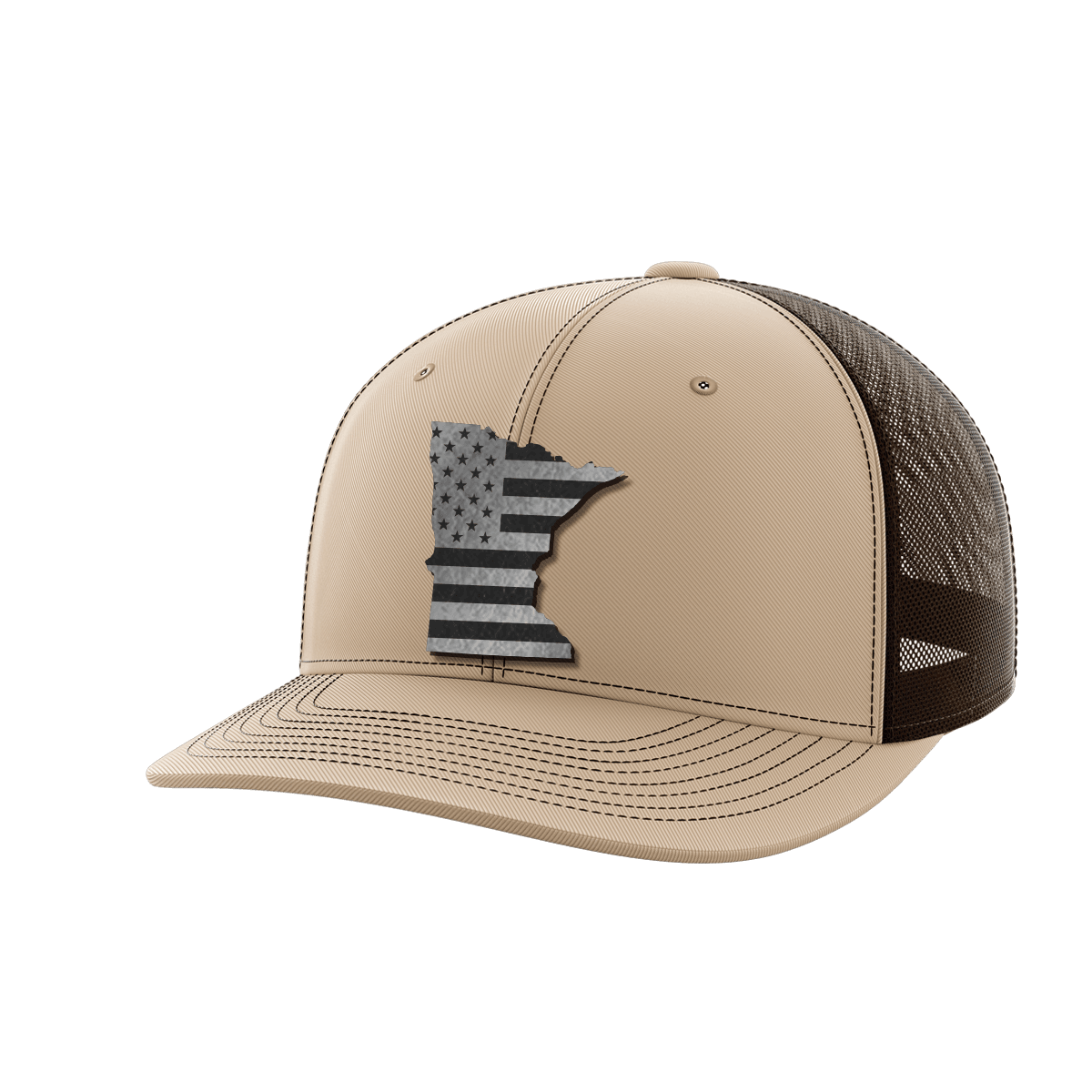 Minnesota United Hats Hat Greater Half Khaki/Coffee Black Leatherette Minnesota