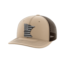 Thumbnail for Minnesota United Hats Hat Greater Half Khaki/Coffee Black Leatherette Minnesota