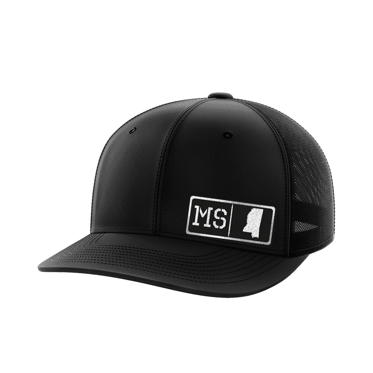 Mississippi Homegrown Hats Hat Greater Half Black/Black Black Leatherette Mississippi