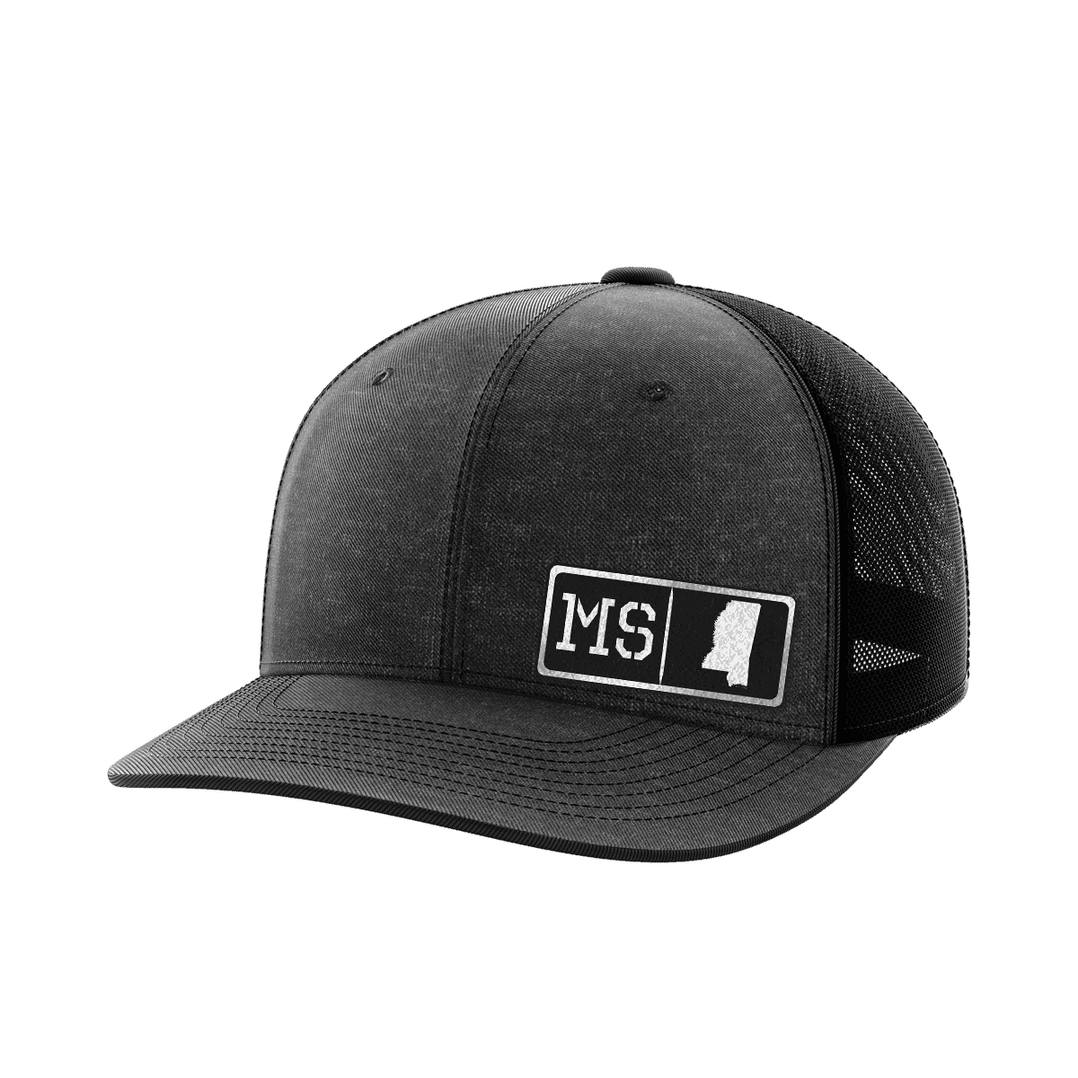 Mississippi Homegrown Hats Hat Greater Half Heather Black/Black Black Leatherette Mississippi