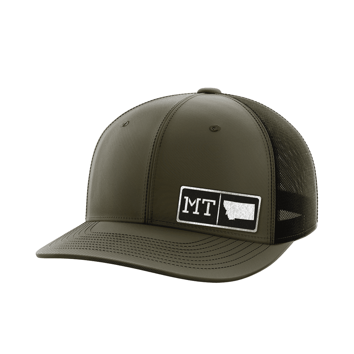 Montana Homegrown Hats Hat Greater Half OD Green/Black Black Leatherette Montana
