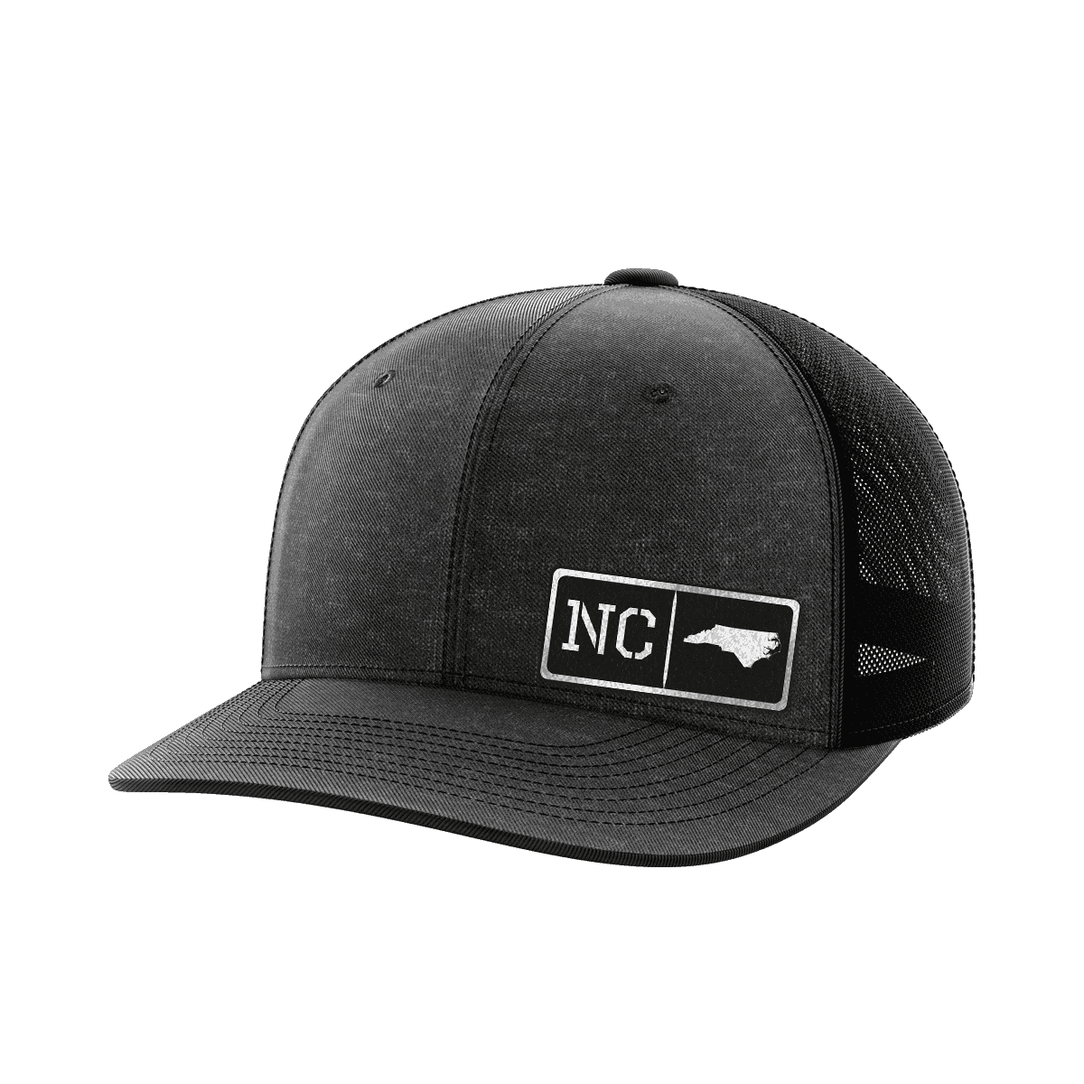 North Carolina Homegrown Hats Hat Greater Half Heather Black/Black Black Leatherette North Carolina