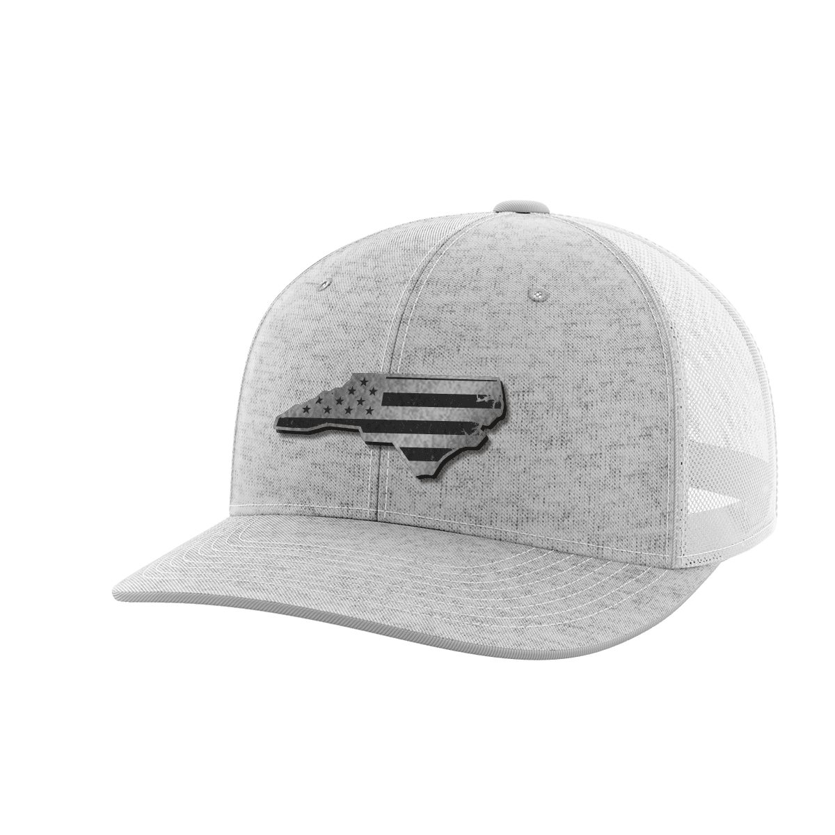 North Carolina United Hats Hat Greater Half Heather Grey/White Black Leatherette North Carolina