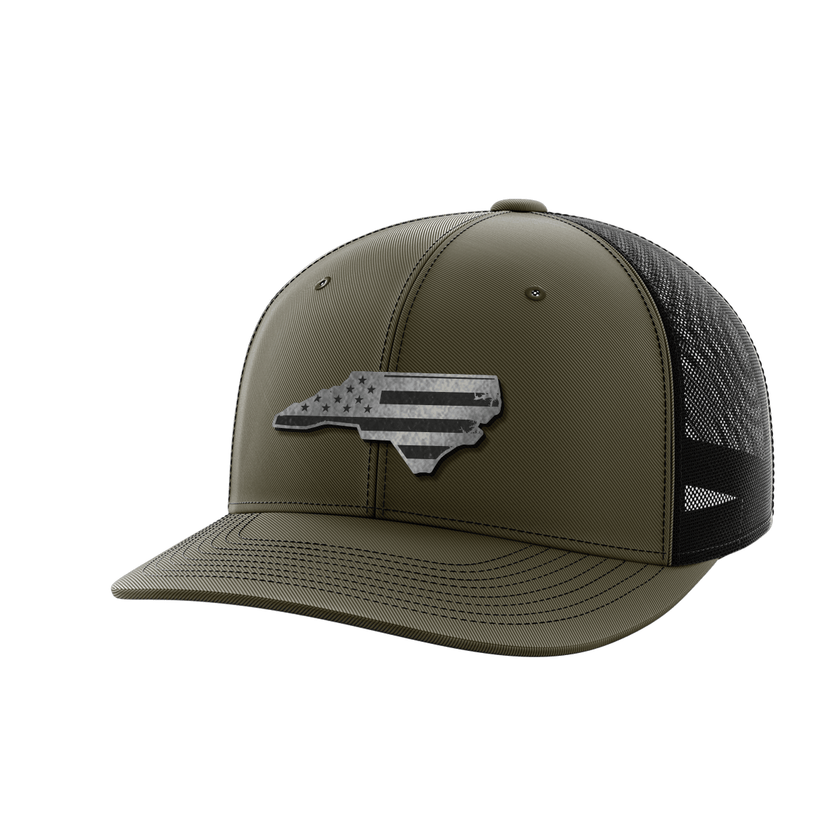 North Carolina United Hats Hat Greater Half OD Green/Black Black Leatherette North Carolina