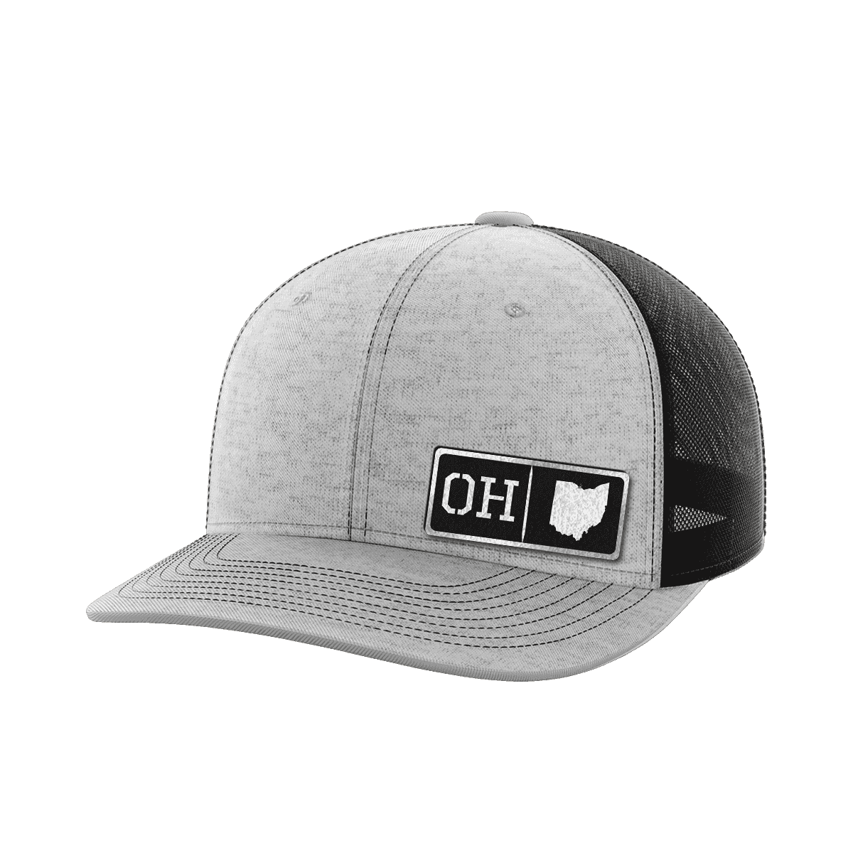 Ohio Homegrown Hats Hat Greater Half Heather Grey/Black Black Leatherette Ohio