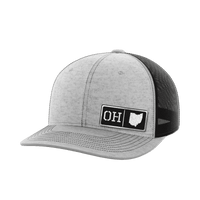 Thumbnail for Ohio Homegrown Hats Hat Greater Half Heather Grey/Black Black Leatherette Ohio