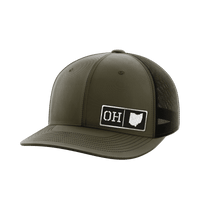 Thumbnail for Ohio Homegrown Hats Hat Greater Half OD Green/Black Black Leatherette Ohio