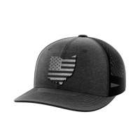 Thumbnail for Ohio United Hats Hat Greater Half Heather Black/Black Black Leatherette Ohio