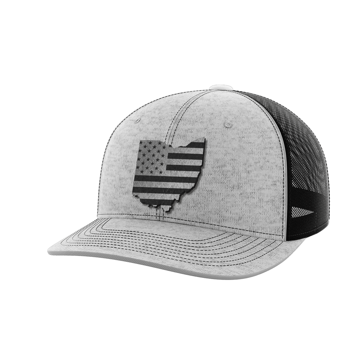 Ohio United Hats Hat Greater Half Heather Grey/Black Black Leatherette Ohio