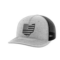 Thumbnail for Ohio United Hats Hat Greater Half Heather Grey/Black Black Leatherette Ohio