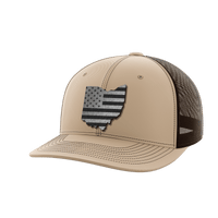 Thumbnail for Ohio United Hats Hat Greater Half Khaki/Coffee Black Leatherette Ohio
