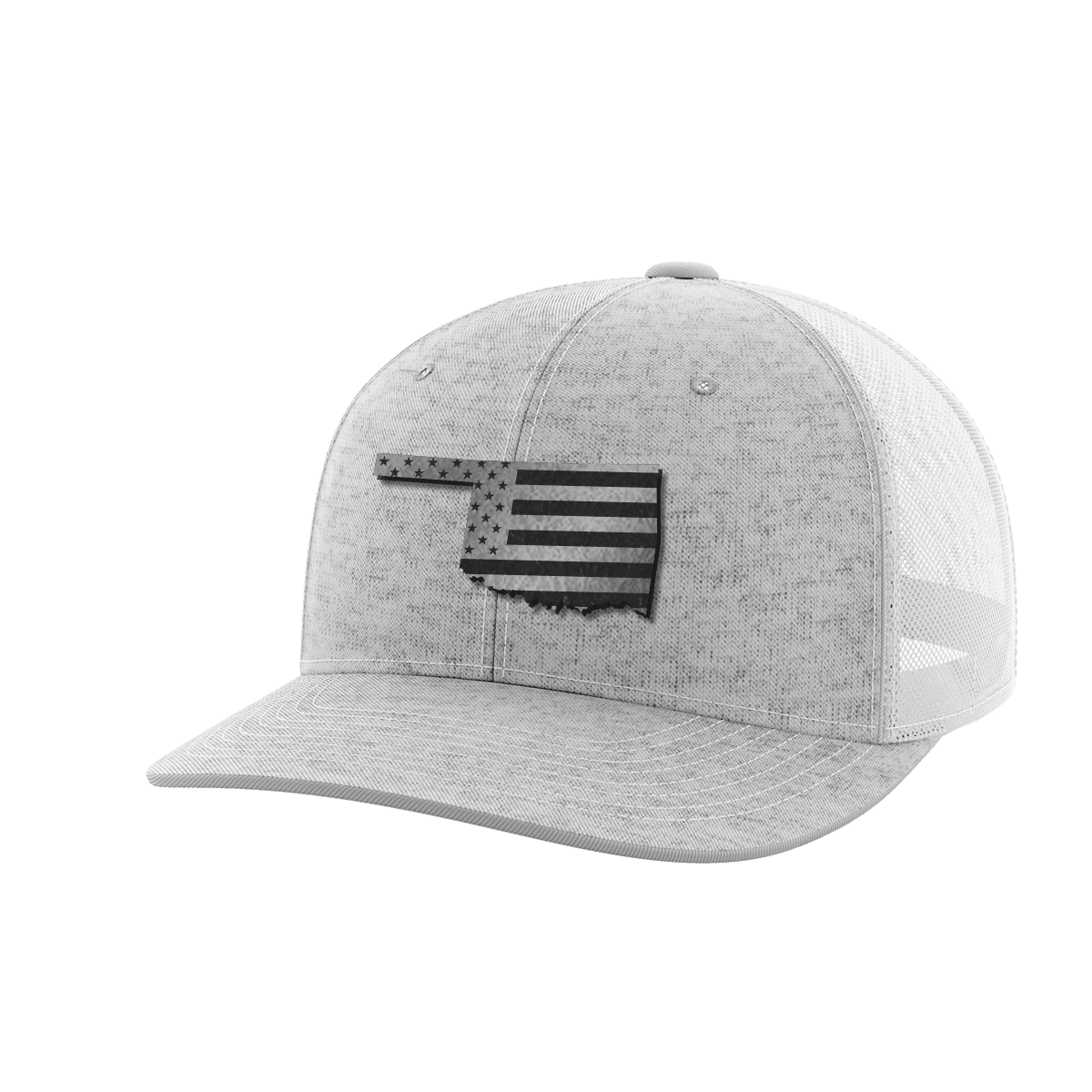Oklahoma United Hats Hat Greater Half Heather Grey/White Black Leatherette Oklahoma