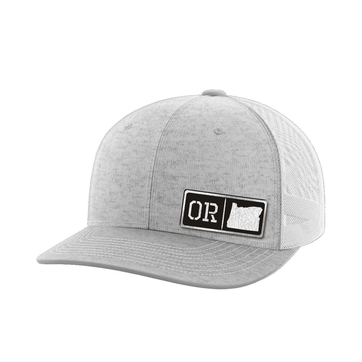 Oregon Homegrown Hats Hat Greater Half Heather Grey/White Black Leatherette Oregon
