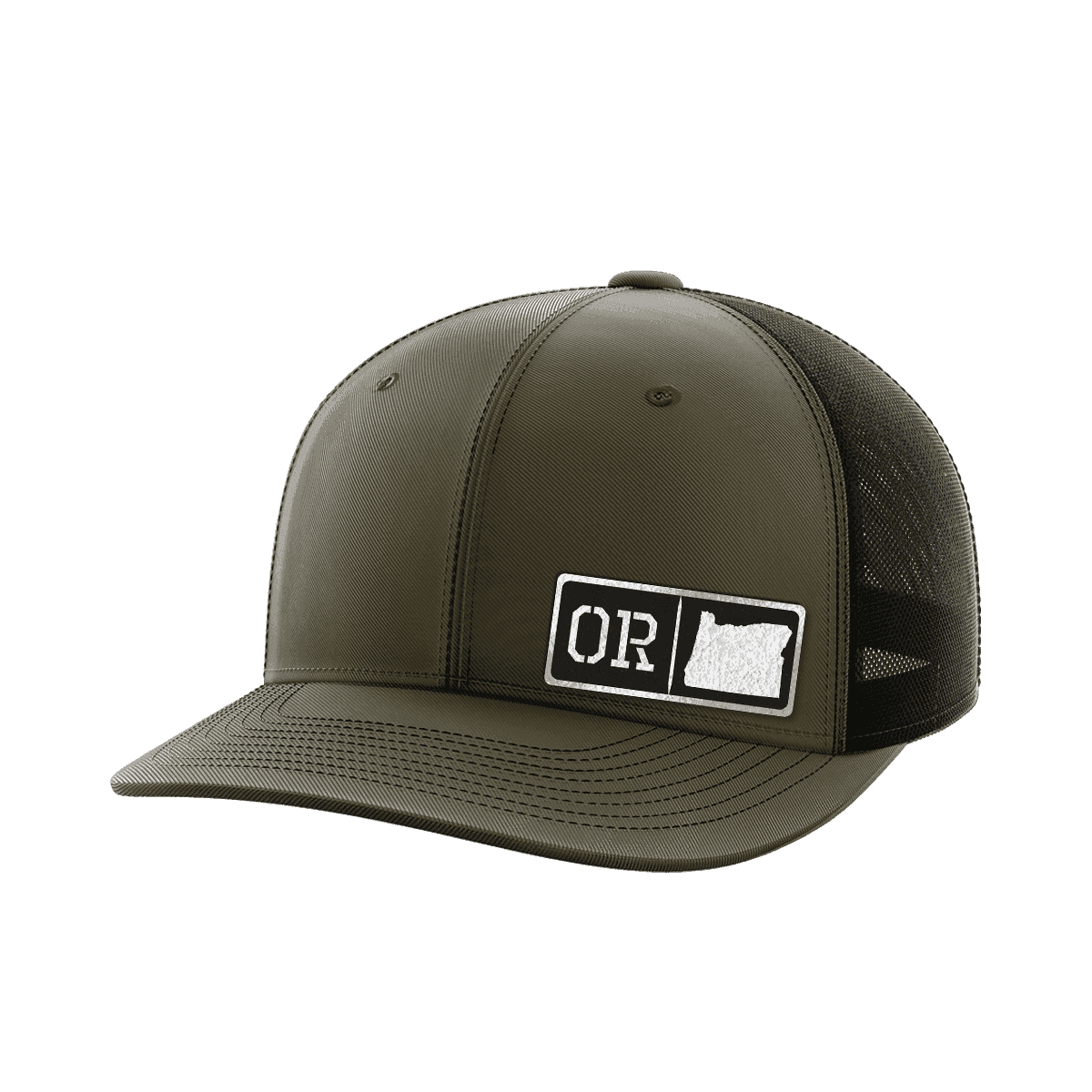 Oregon Homegrown Hats Hat Greater Half OD Green/Black Black Leatherette Oregon