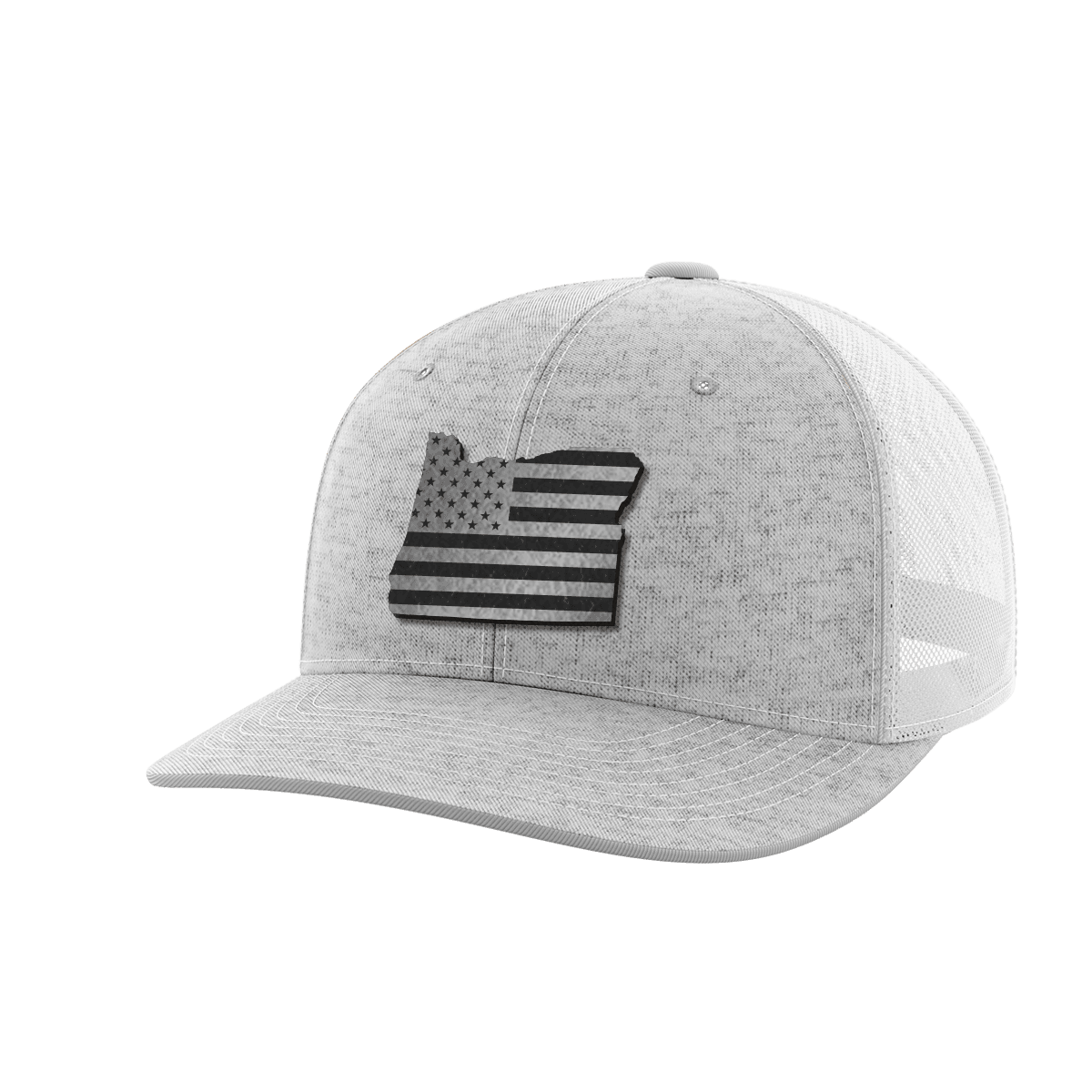 Oregon United Hats Hat Greater Half Heather Grey/White Black Leatherette Oregon