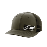 Thumbnail for Pennsylvania Homegrown Hats Hat Greater Half OD Green/Black Black Leatherette Pennsylvania